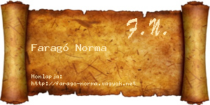 Faragó Norma névjegykártya