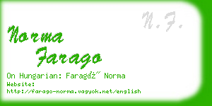 norma farago business card